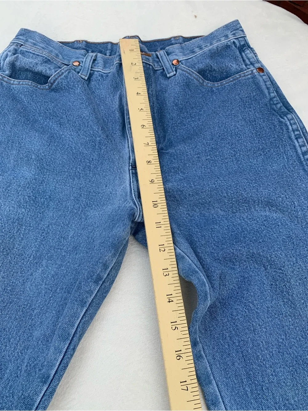 Wrangler Women's Straight-Leg Jeans in Medium Blue Denim